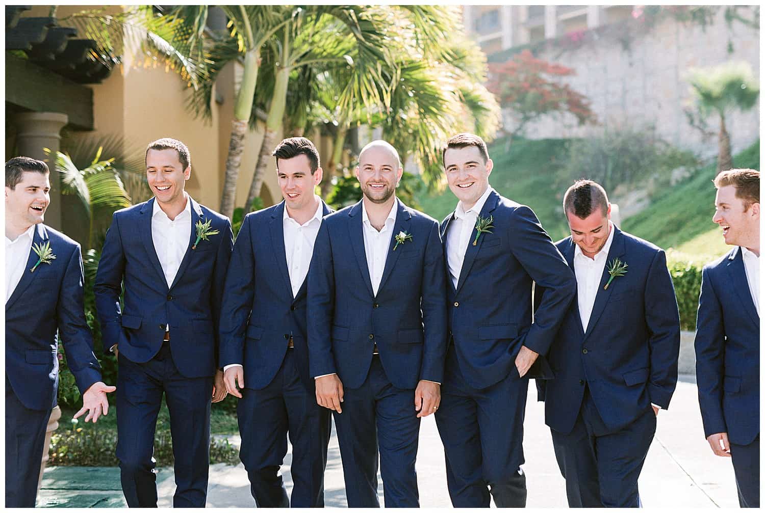 groomsmen walking